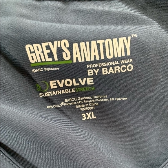Women’s Top Barco Greys Anatomy Scrub Shirt Stretch Professional Wear Scrub Top - Picture 5 of 10